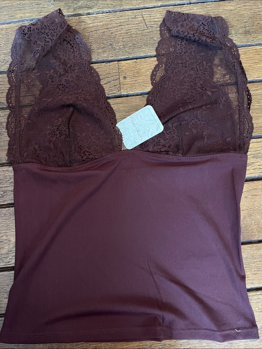 Free People Bittersweet Plum Power Play Cami Size Small NEW WITH TAGS NWT